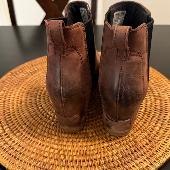 Sorel wedge Brown Ankle Boots size women’s 9 - Picture 3 of 10